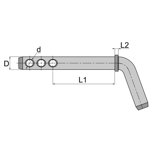 AXE D'attelage Coude 22X107 référence fournisseur 31110600